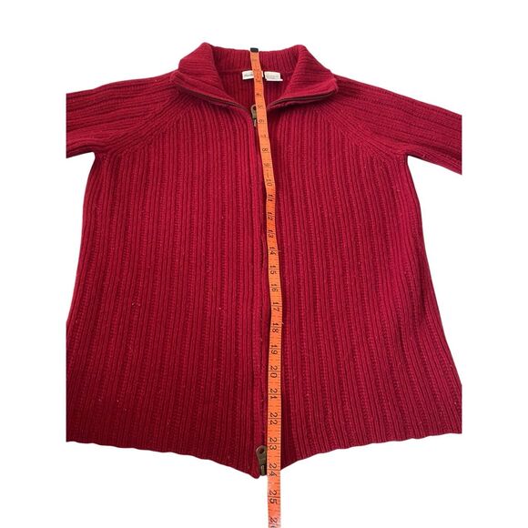 NorthCrest Lambswool Full Zip Knit Sweater Winter Workwear Size Small Red - Picture 8 of 10